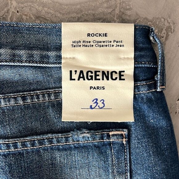 L’Agence Rockie High Rise Cigarette Jeans in Newberry, NWT, Size 33 - Picture 9 of 12